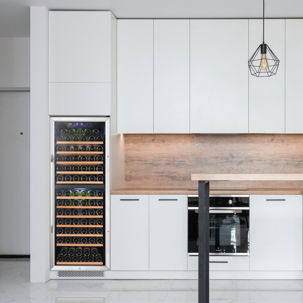 Lanbo Appliances 138 Bottle Dual Zone Wine Cooler
