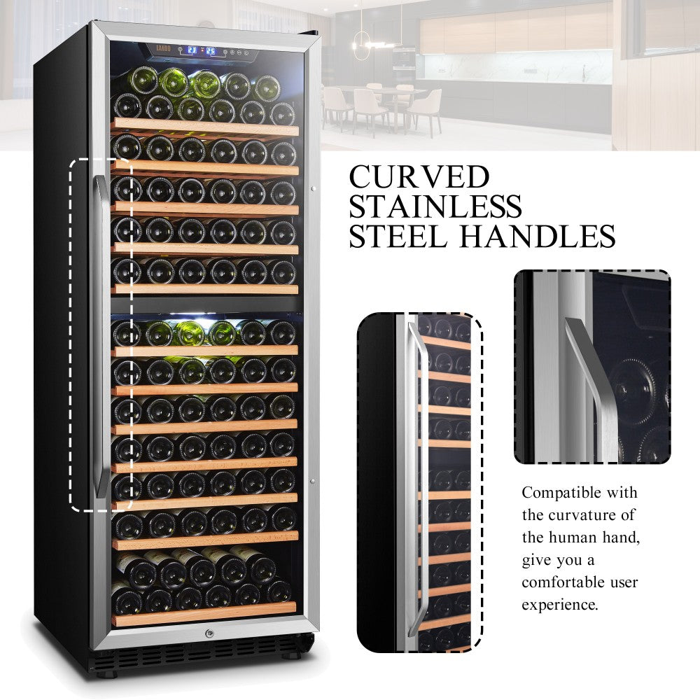 Lanbo Appliances 138 Bottle Dual Zone Wine Cooler