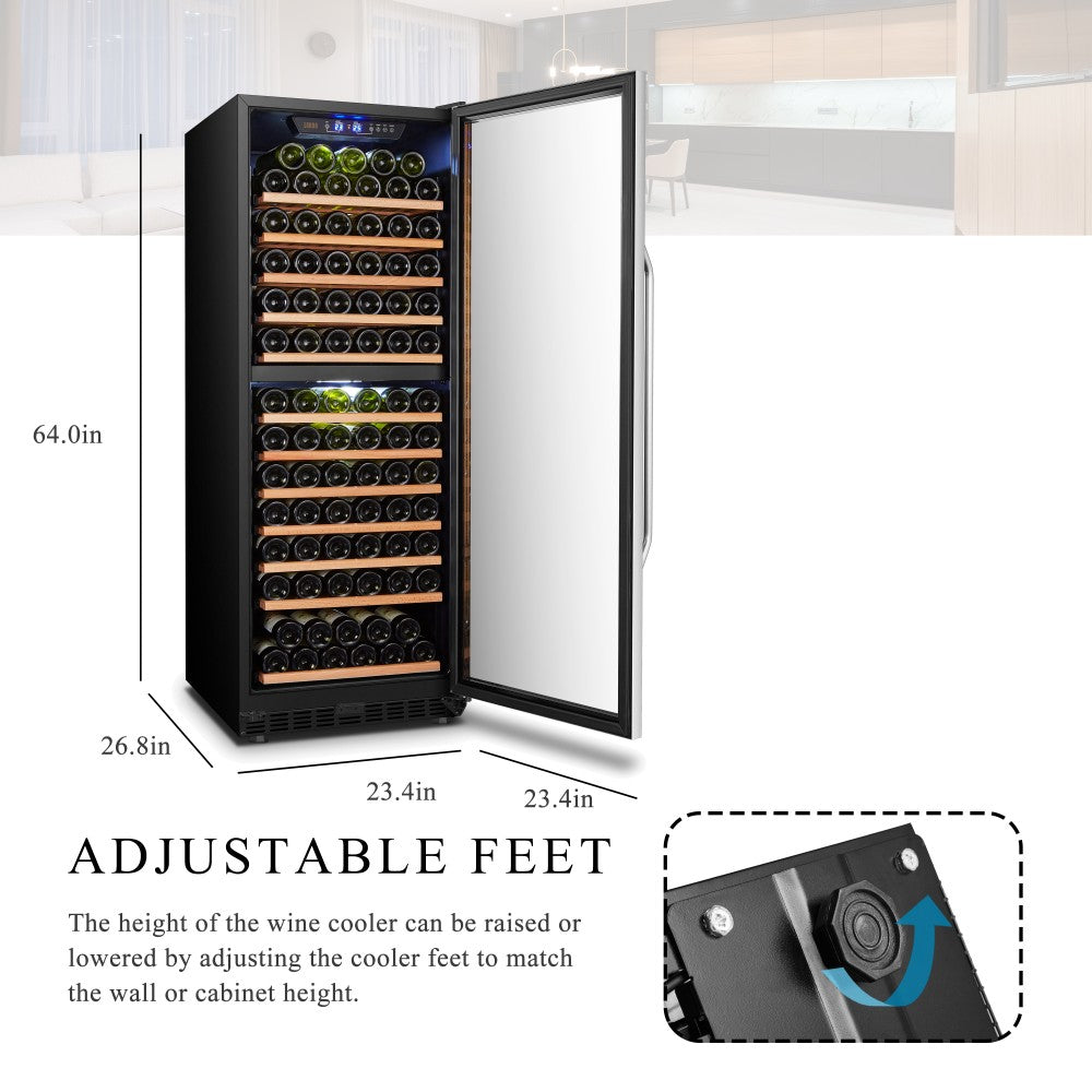 Lanbo Appliances 138 Bottle Dual Zone Wine Cooler