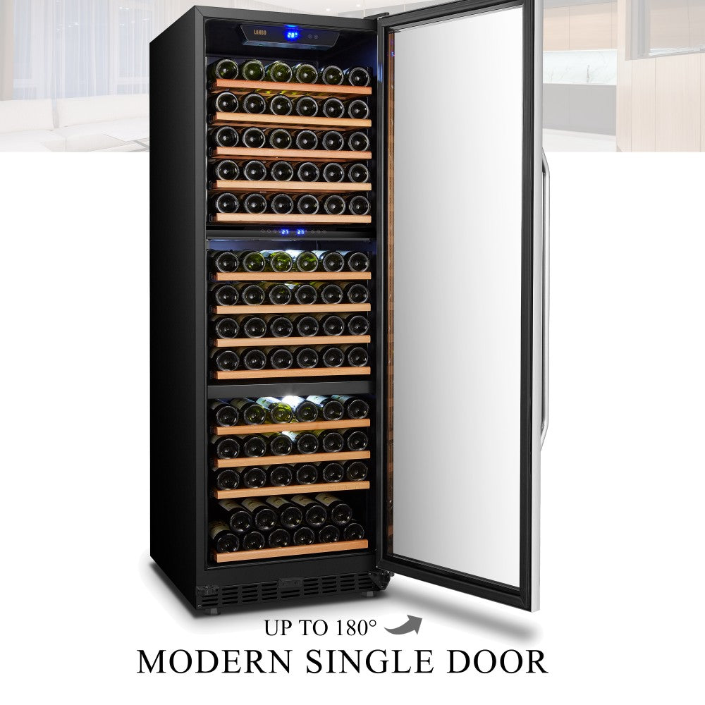 Lanbo Appliances 149 Bottle Triple Zone Wine Cooler