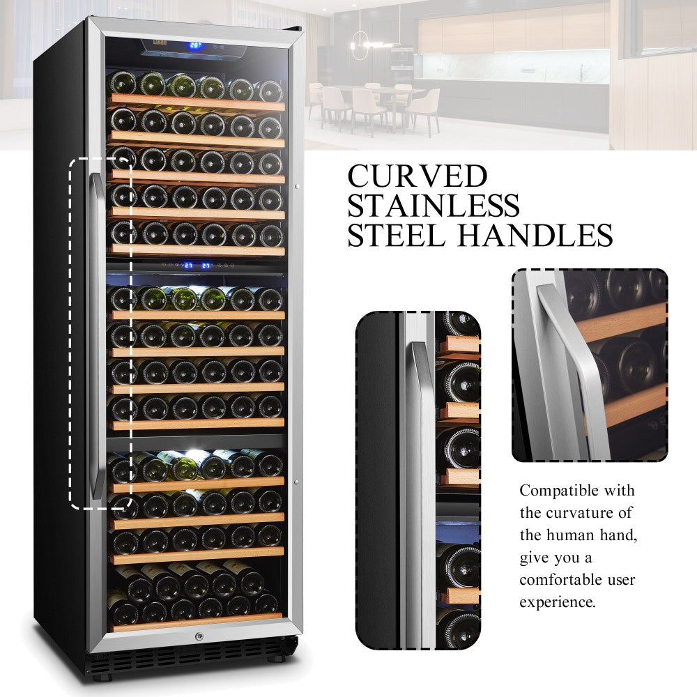 Lanbo Appliances 149 Bottle Triple Zone Wine Cooler