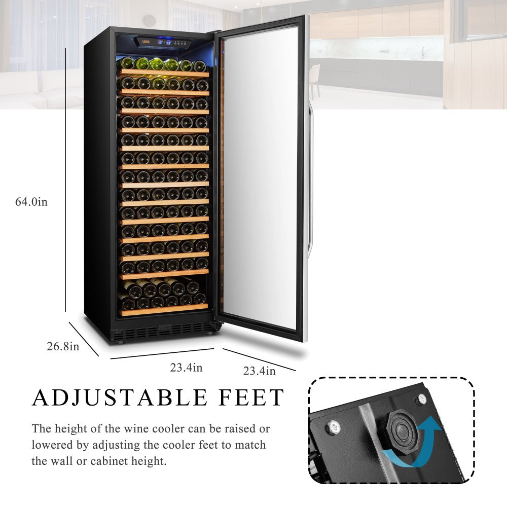 Lanbo Appliances 149 Bottle Single Zone Wine Cooler