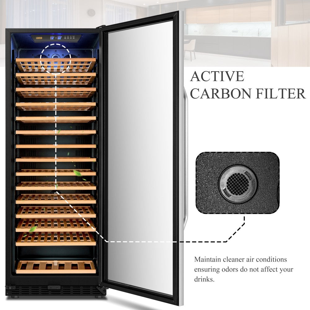 Lanbo Appliances 149 Bottle Single Zone Wine Cooler
