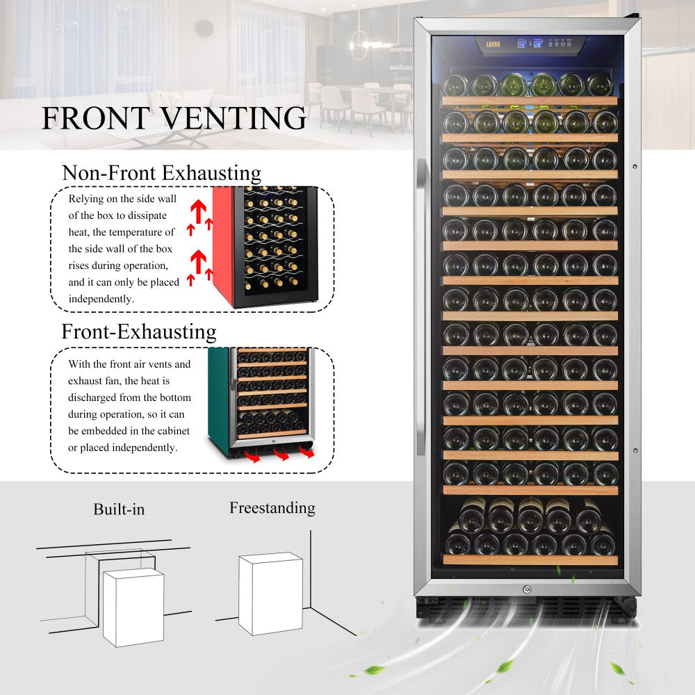 Lanbo Appliances 149 Bottle Single Zone Wine Cooler