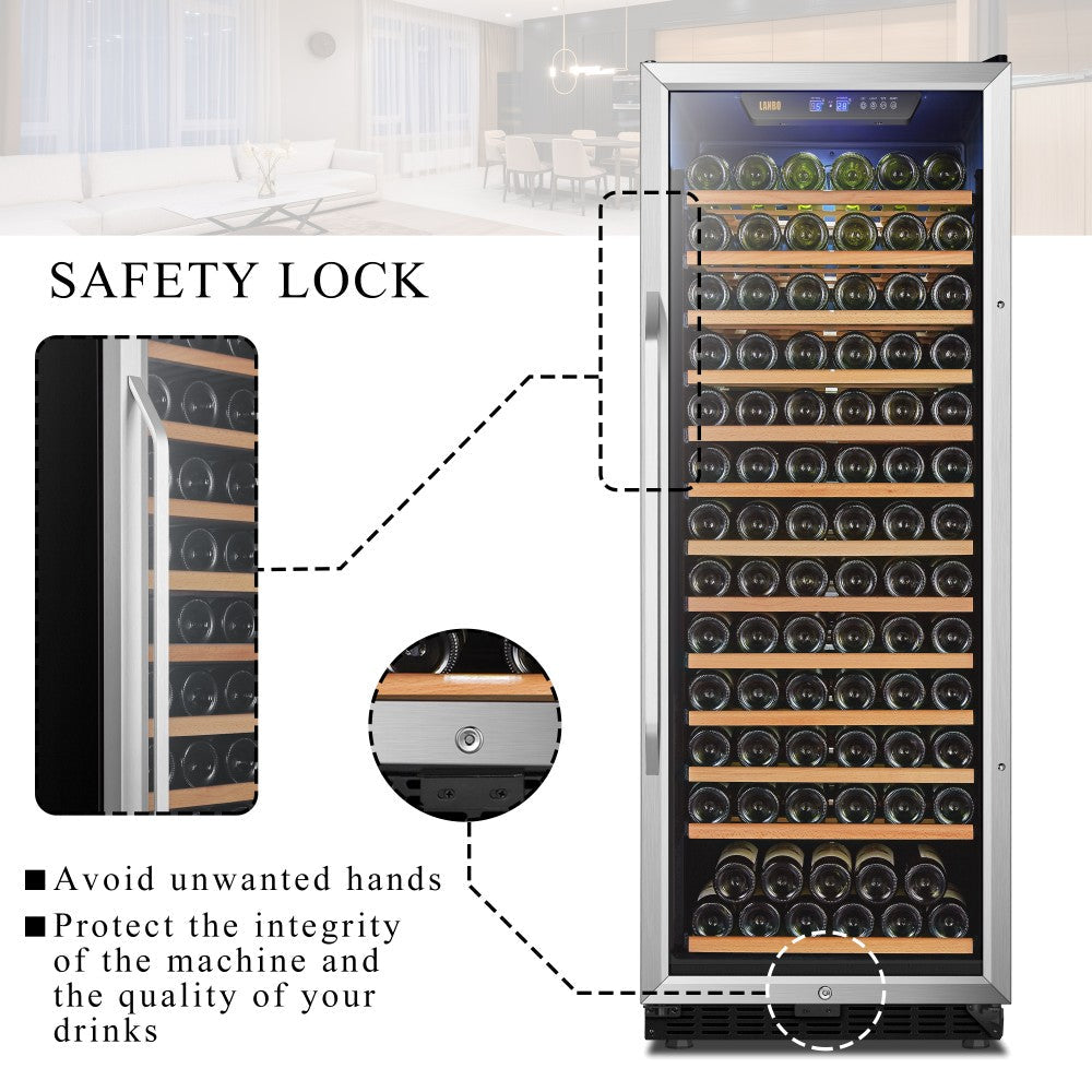 Lanbo Appliances 149 Bottle Single Zone Wine Cooler