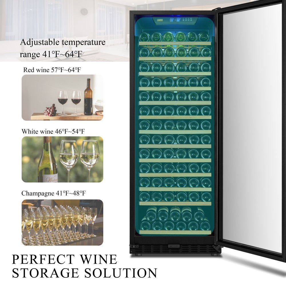 Lanbo Appliances 149 Bottle Single Zone Wine Cooler