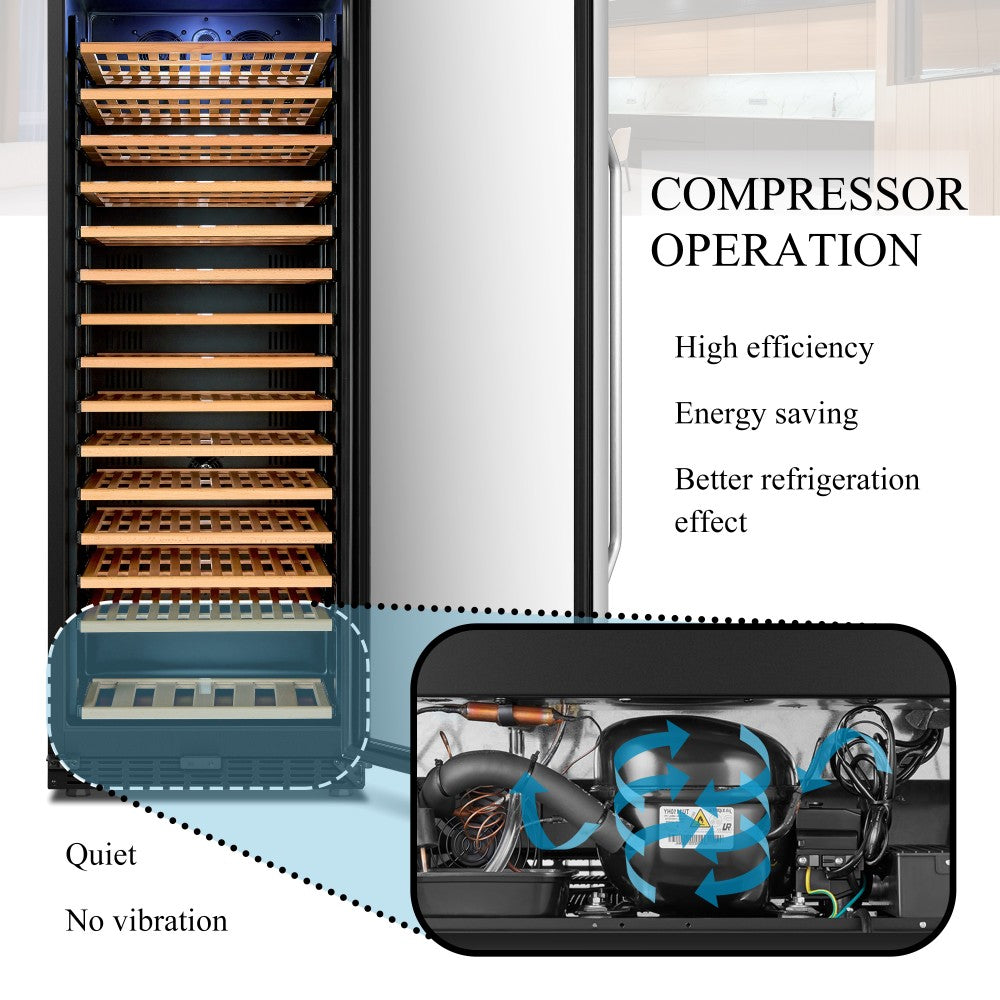 Lanbo Appliances 149 Bottle Single Zone Wine Cooler