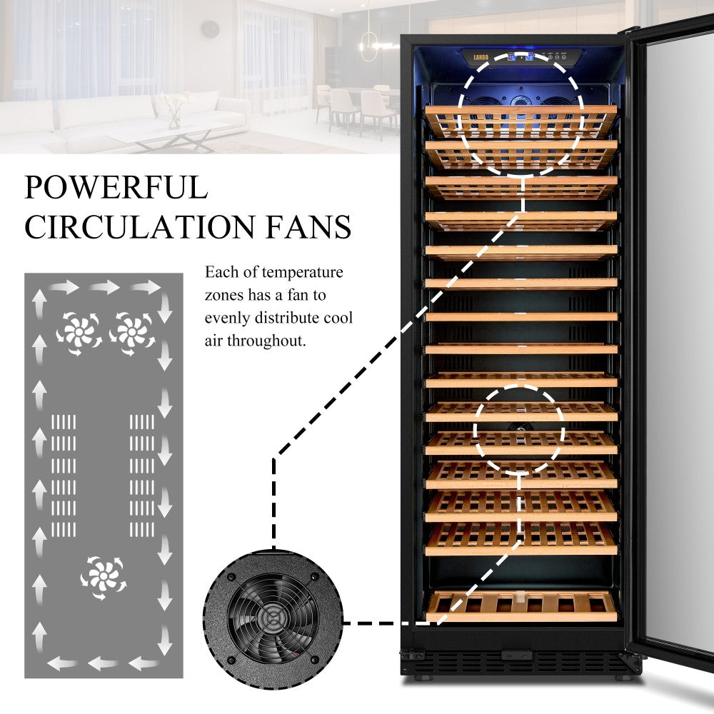 Lanbo Appliances 149 Bottle Single Zone Wine Cooler