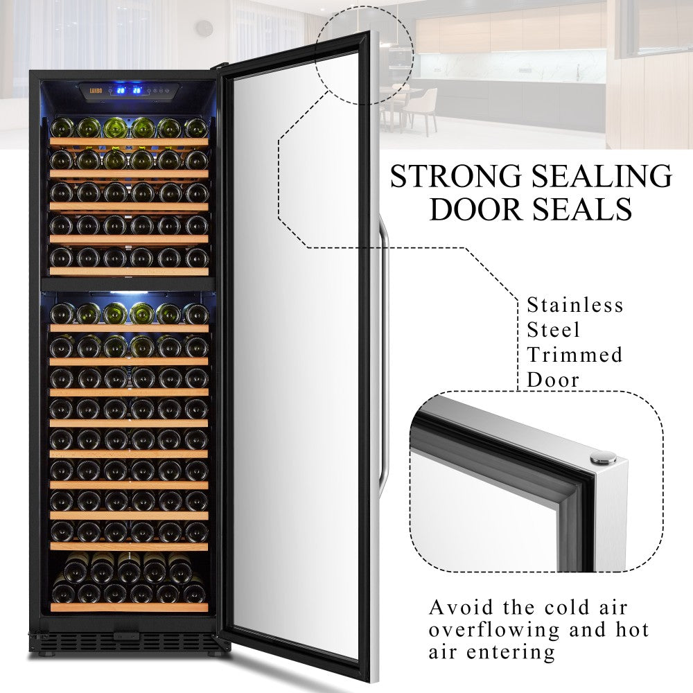 Lanbo Appliances 160 Bottle Dual Zone Wine Cooler