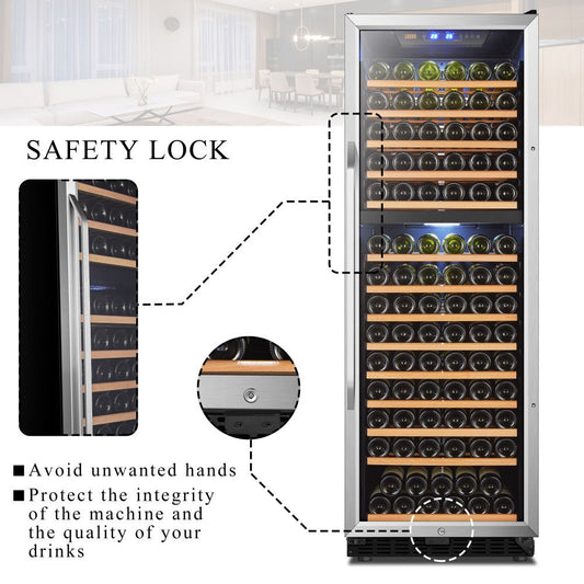 Lanbo Appliances 160 Bottle Dual Zone Wine Cooler