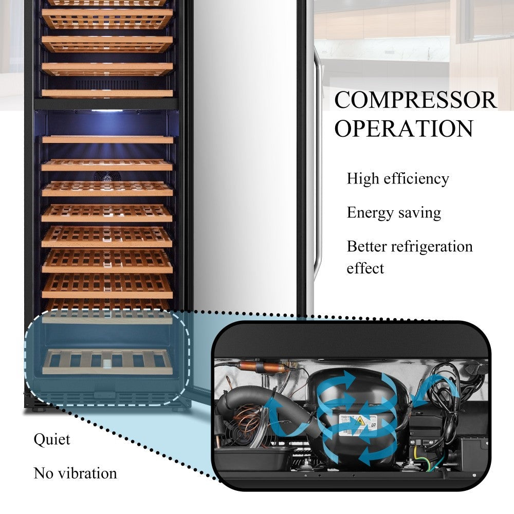 Lanbo Appliances 160 Bottle Dual Zone Wine Cooler