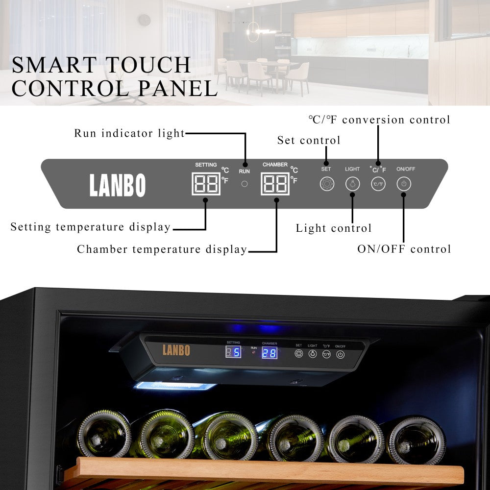 Lanbo Appliances 171 Bottle Single Zone Wine Cooler