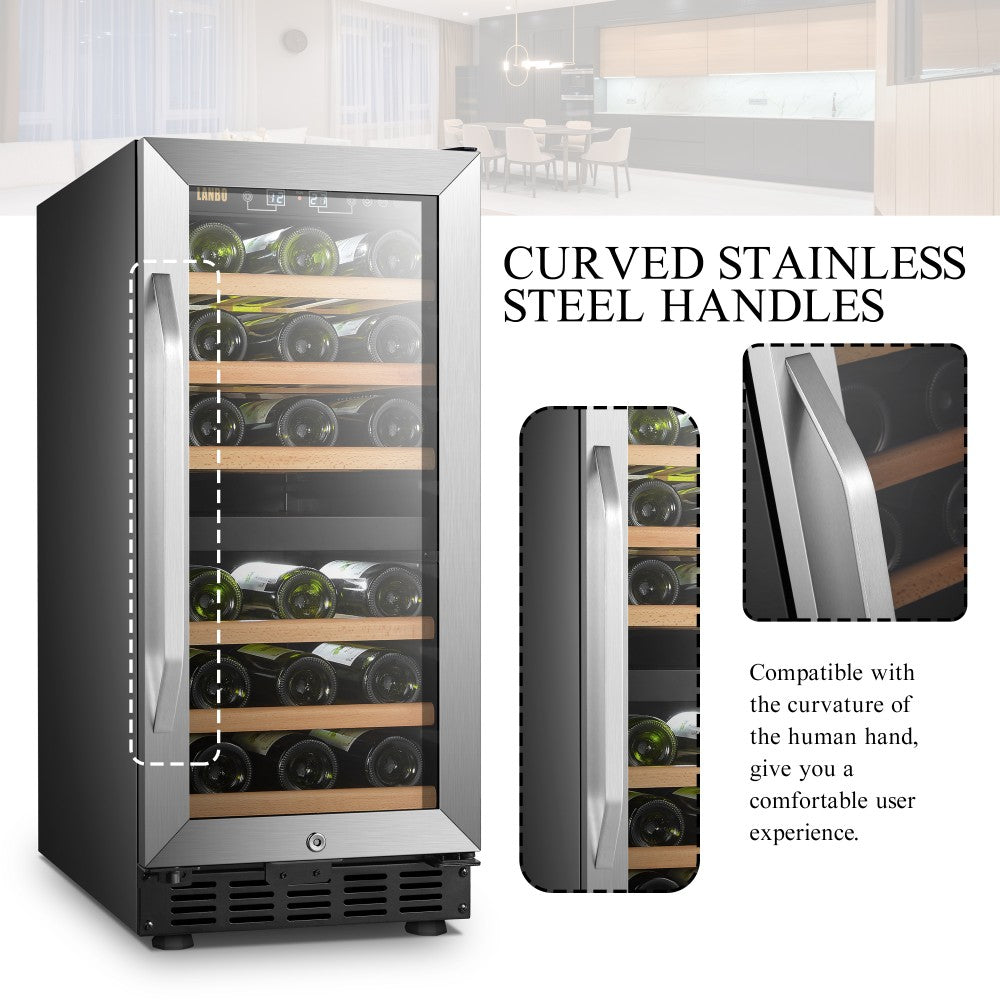 Lanbo Appliances 28 Bottle Dual Zone Wine Cooler