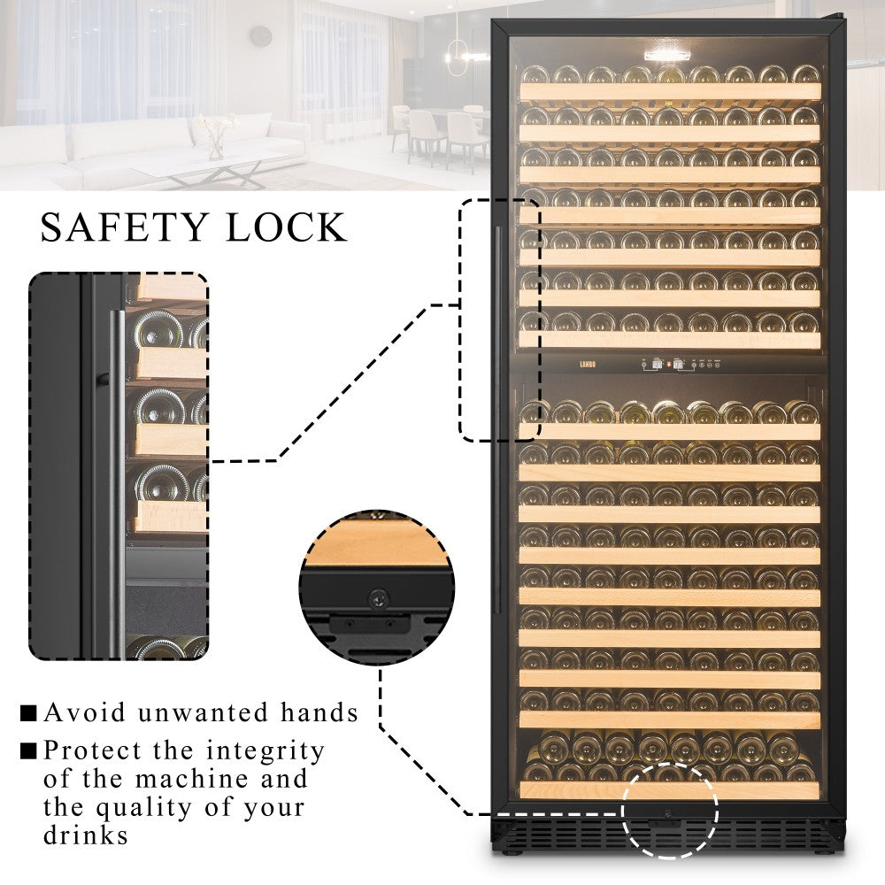 Lanbo Appliances 287 Bottle Dual Zone Wine Cooler