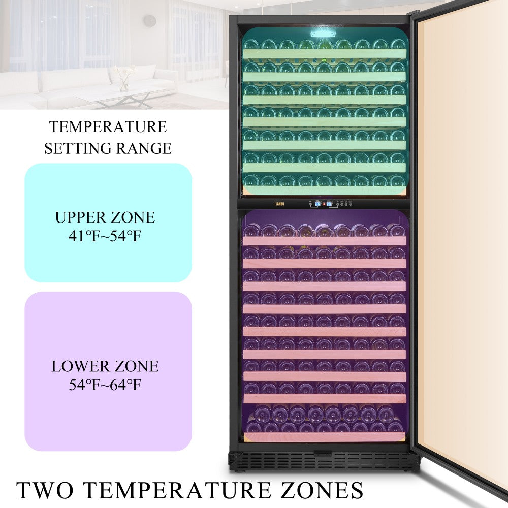 Lanbo Appliances 287 Bottle Dual Zone Wine Cooler