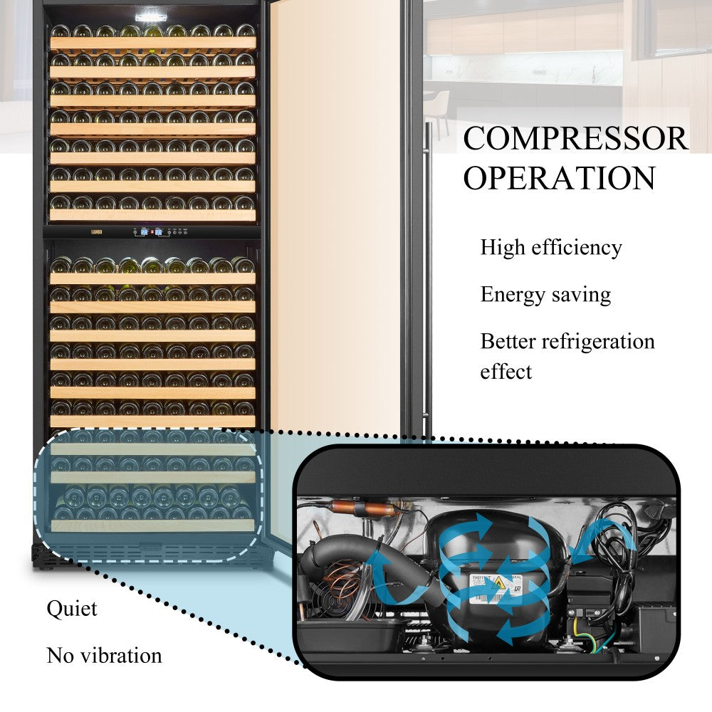 Lanbo Appliances 287 Bottle Dual Zone Wine Cooler