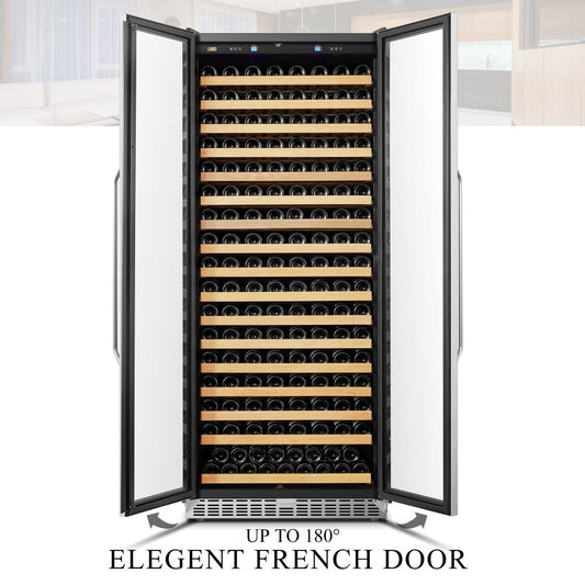 Lanbo Appliances Luxury 289 Bottles Dual Door Wine Cooler