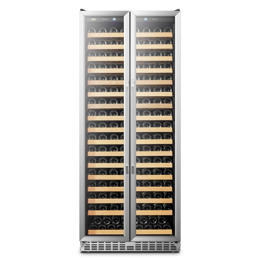 Lanbo Appliances Luxury 289 Bottles Dual Door Wine Cooler