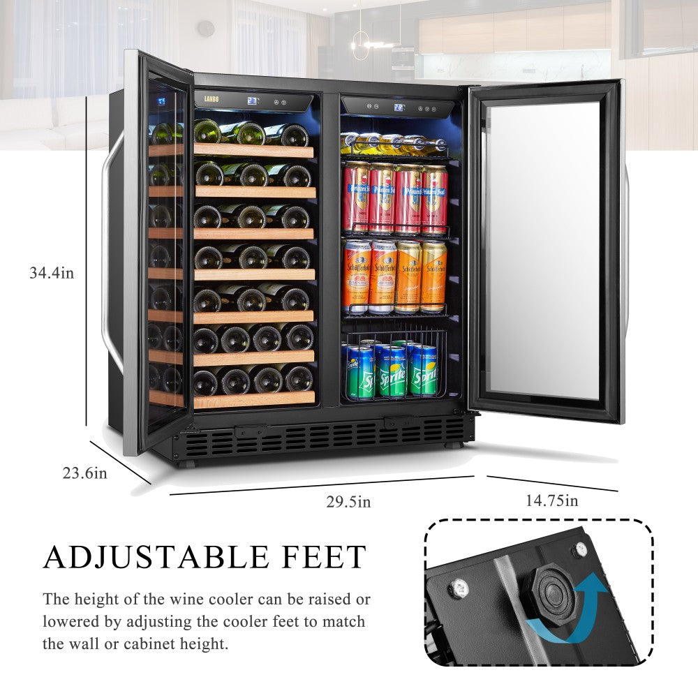Lanbo Appliances 30 Inch Wine And Beverage Cooler