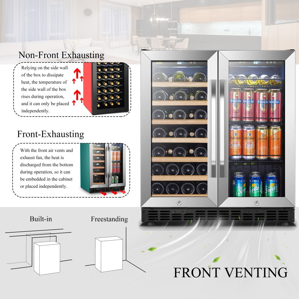 Lanbo Appliances 30 Inch Wine And Beverage Cooler