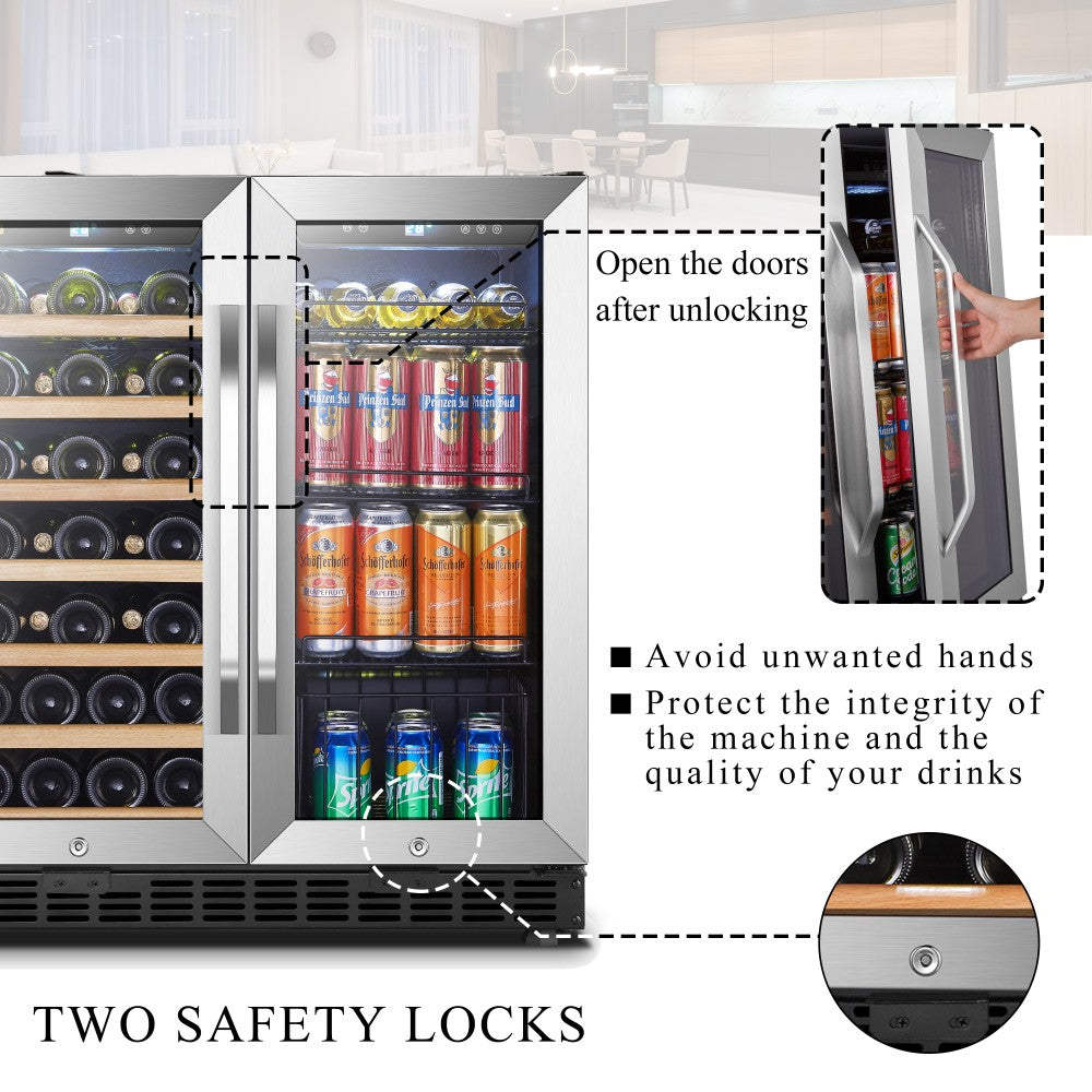 Lanbo Appliances 30 Inch Wine And Beverage Cooler