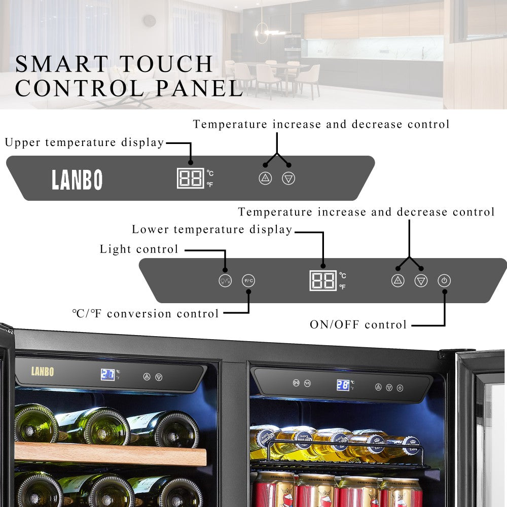 Lanbo Appliances 30 Inch Wine And Beverage Cooler