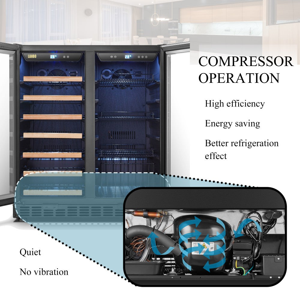 Lanbo Appliances 30 Inch Wine And Beverage Cooler