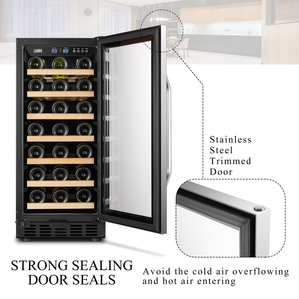 Lanbo Appliances 33 Bottle Single Zone Wine Cooler