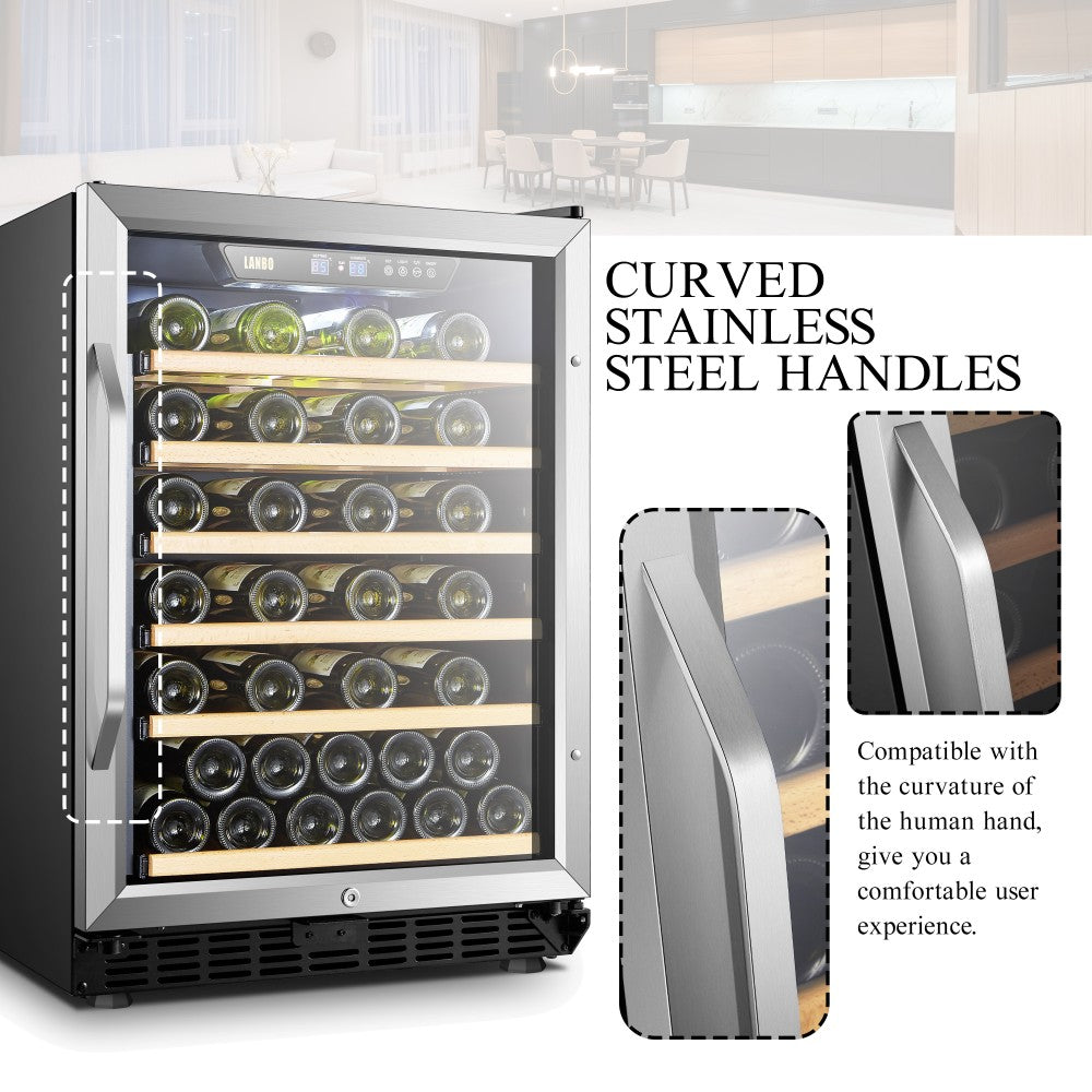 Lanbo Appliances 52 Bottle Single Zone Wine Cooler