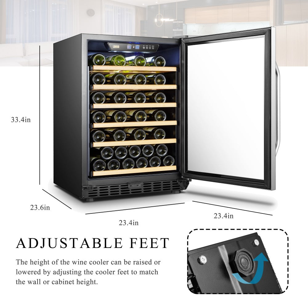Lanbo Appliances 52 Bottle Single Zone Wine Cooler