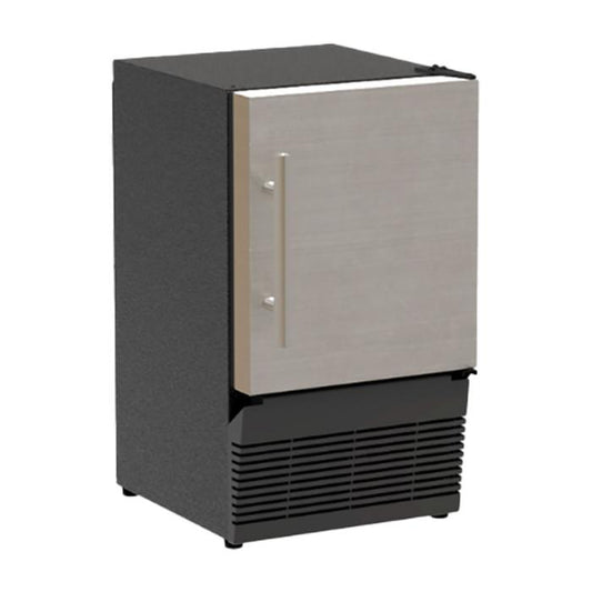 Marvel 14-In Low Profile Compact Crescent Ice Machine Stainless Steel Solid Reversible Door