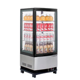 Maxx Cold X-Series 4-Sided Glass One-Door Merchandiser Refrigerator