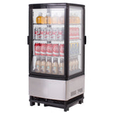 Maxx Cold X-Series 4-Sided Glass Two-Door Pass-Thru Merchandiser Refrigerator