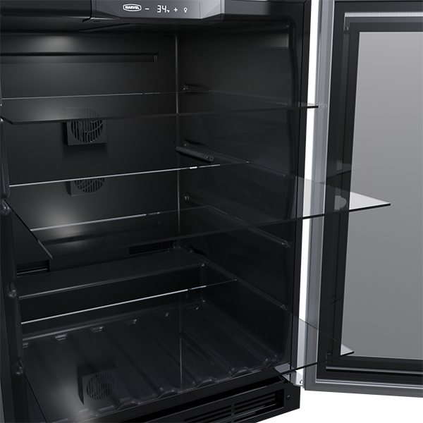 Marvel 24-In Built-In High-Capacity Beverage Center Stainless Steel Glass Reversible Door
