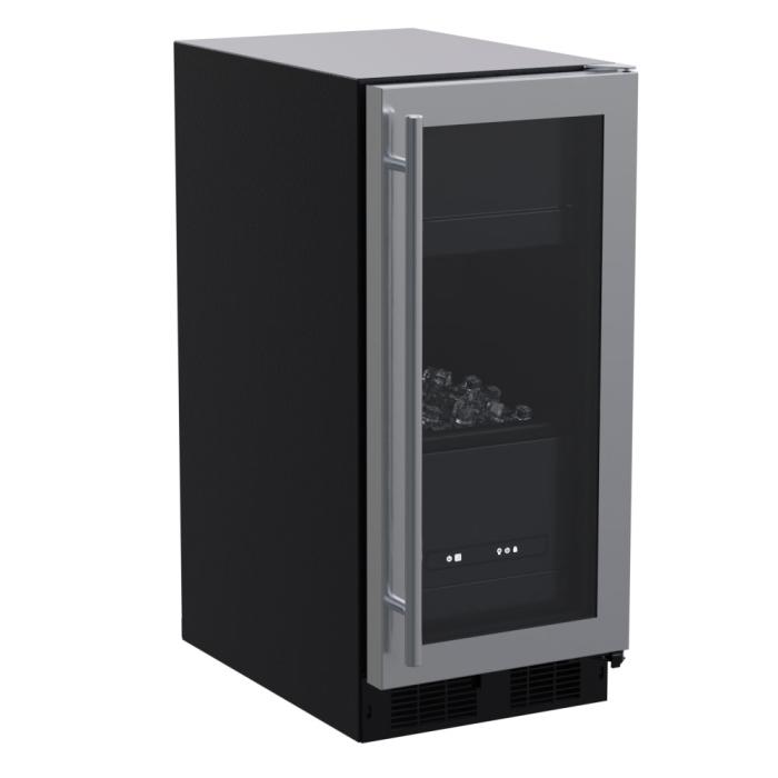 Marvel 15-In Built-In Clear Ice Machine Stainless Steel Glass Reversible Door