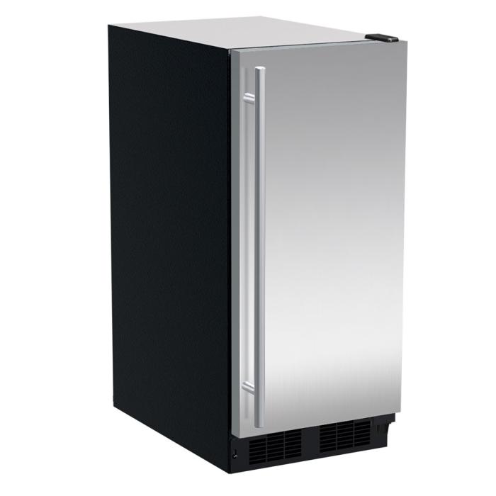 Marvel 15-In Built-In Crescent Ice Machine Stainless Steel Solid Reversible Door