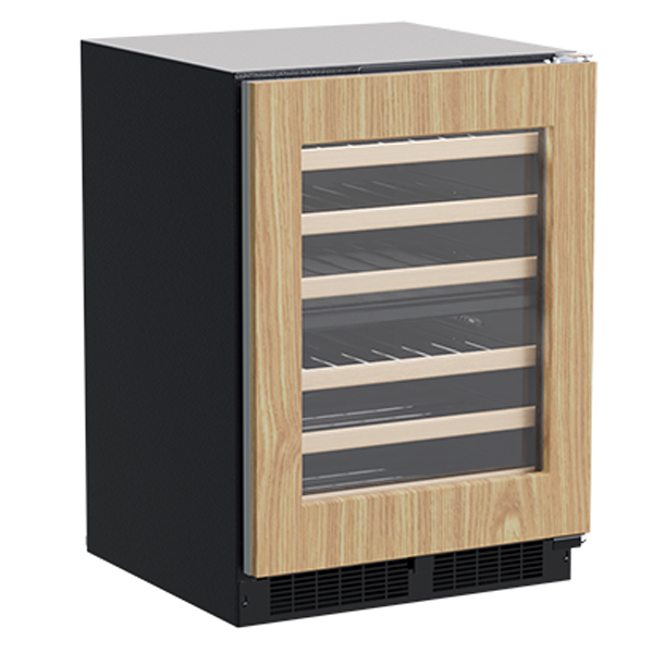 Marvel 24-In Built-In High-Efficiency Dual Zone Wine Refrigerator Panel Ready Glass Reversible Do
