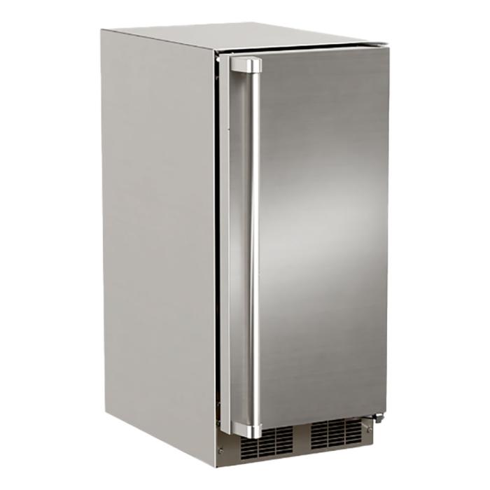 Marvel 15-In Outdoor Built-In Clear Ice Machine For Gravity Drain Applications Stainless Steel Solid Reversible Door