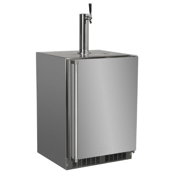Marvel 24-in Outdoor Built-in Dispenser with Single Beer & Beverage Tap Stainless Steel Lock Reversible Door