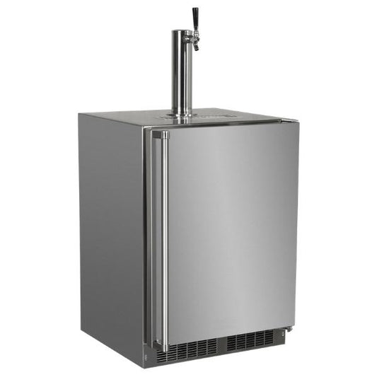 Marvel 24-in Outdoor Built-in Dispenser with Single Beer & Beverage Tap Stainless Steel Lock Reversible Door