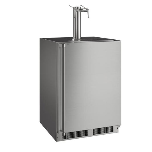 Marvel 24-in Outdoor Built-in Dispenser with Twin Wine & Beverage Tap Stainless Steel Lock Reversible Door