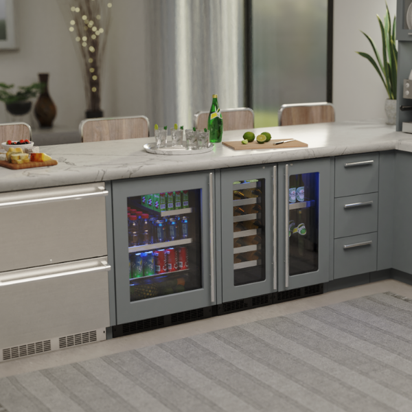 Marvel 15-In Professional Built-In Beverage Center With Glass Lock Reversible Hinge