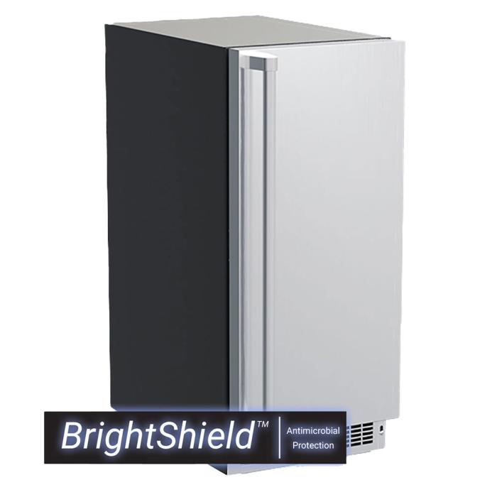 Marvel 15-In Professional Clear Ice Machine With Brightshield Stainless Steel Solid Reversible Door