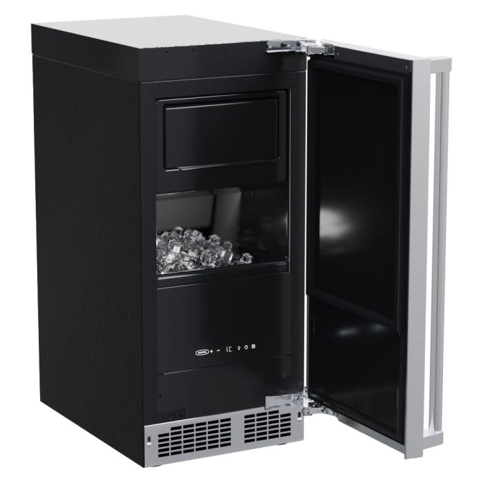 Marvel 15-In Professional Clear Ice Machine With Brightshield Stainless Steel Solid Reversible Door