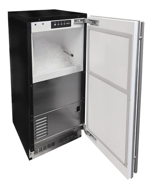 Marvel 15 inch Nugget Ice Machine Pump Stainless Steel Solid Reversible Door