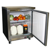 Maxx Cold 27.5 Inch Single Door Undercounter Refrigerator, Stainless Steel
