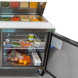 Maxx Cold 28.9 Inch Sandwich/Salad Prep Station in Stainless Steel