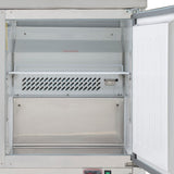 Maxx Cold 48.3 Inch Double Door Undercounter Refrigerator, Stainless Steel