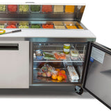 Maxx Cold 61 Inch Sandwich/Salad Prep Station in Stainless Steel