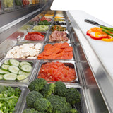 Maxx Cold 72 Inch Sandwich/Salad Prep Station in Stainless Steel
